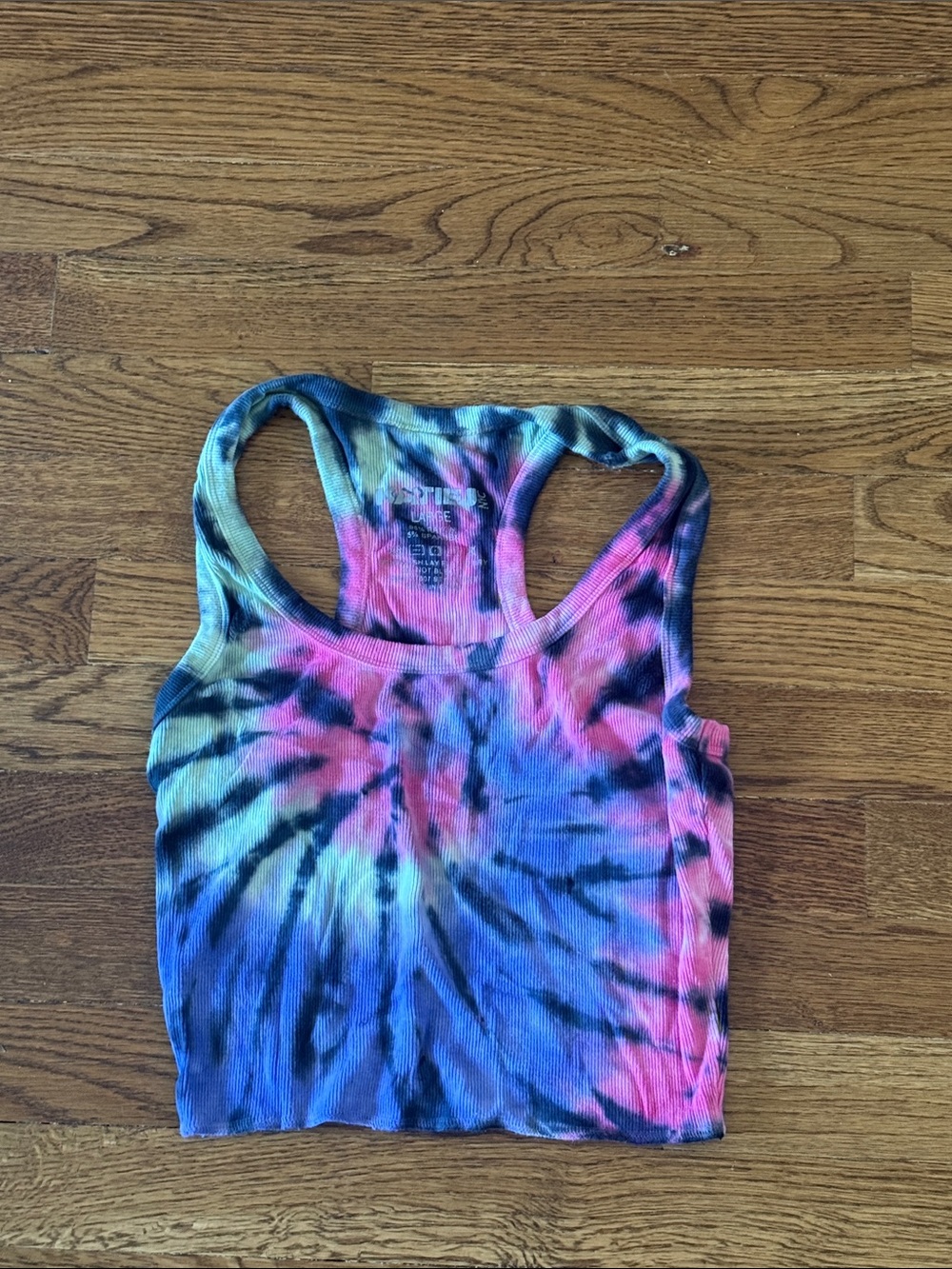 Katie J NYC Kids Tie-Dye Racerback Tank Top - Pink Blue Green